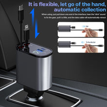 Retractable 4 in 1 Fast Car Phone Charger : Exclusive Collection
