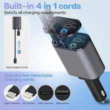 Retractable 4 in 1 Fast Car Phone Charger : Exclusive Collection