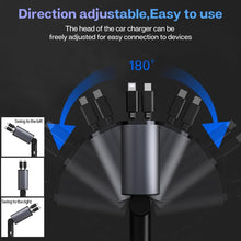 Retractable 4 in 1 Fast Car Phone Charger : Exclusive Collection