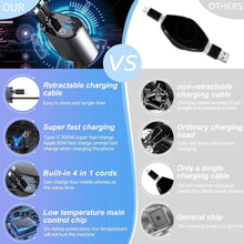 Retractable 4 in 1 Fast Car Phone Charger : Exclusive Collection