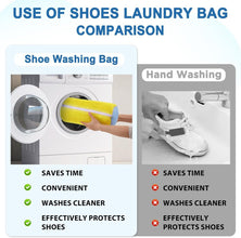 Shoe Washing Machine Bag, Invisible Zipper Side Opening Shoe Washing Bag for Washer and Dryer, Shoe Laundry Bags for Sneakers, Reusable Shoe Cleaning Bag for All Shoe Sizes(Laundry shoe bag)