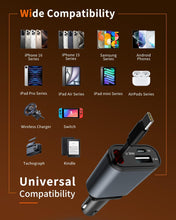 Retractable 4 in 1 Fast Car Phone Charger : Exclusive Collection